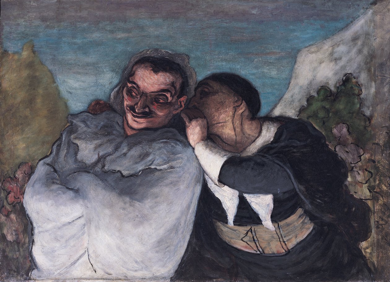 Crispin og Scapin, eller Scapin og Sylvester, ca. 1863-65 sverige av Honoré Daumier
