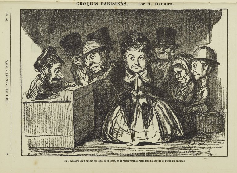 If Patience Had Disappeared All Over the World One Would Surely Find It Again at a Bus Station in Paris av Honoré Daumier