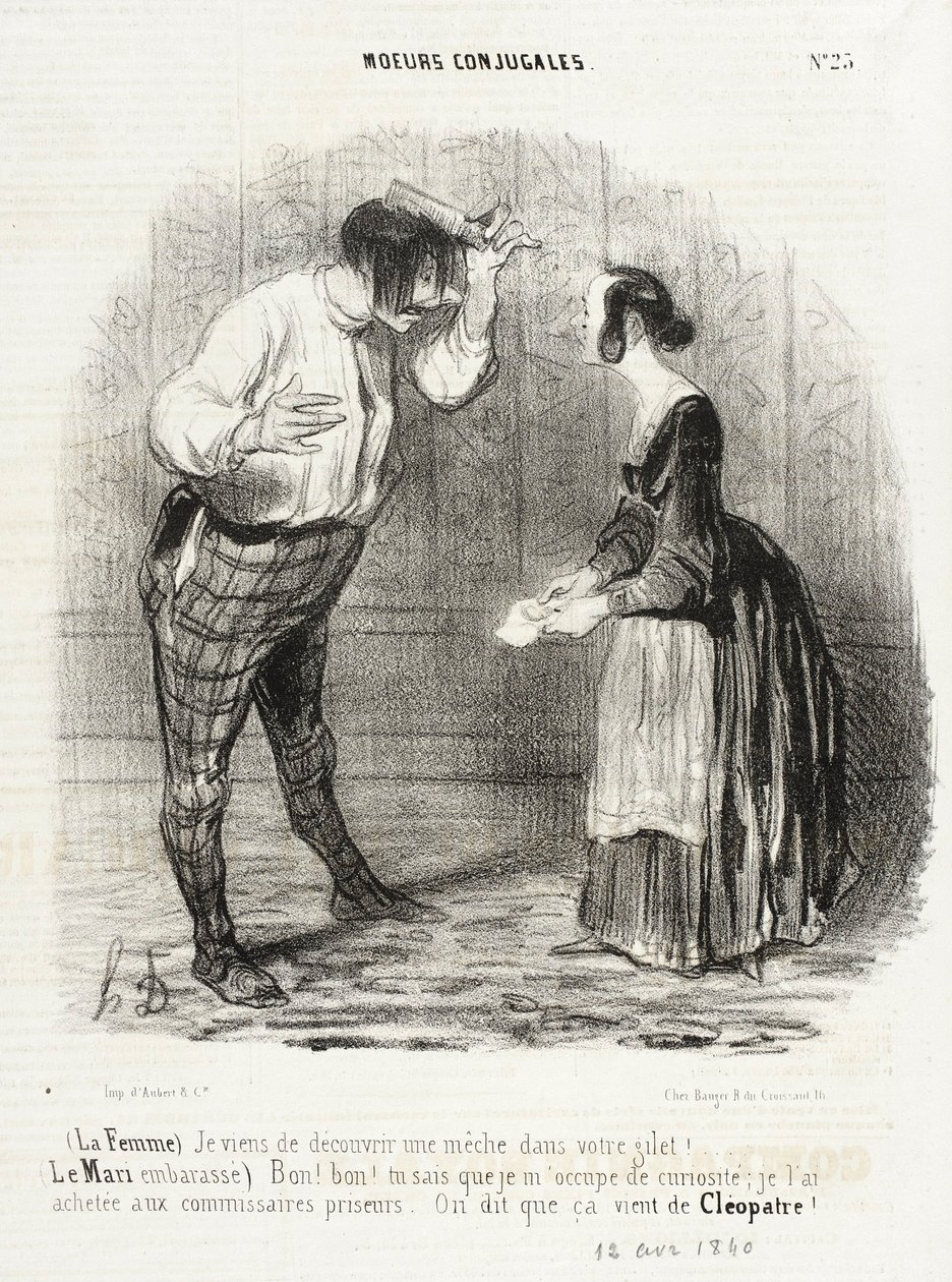 Je viens de découvrir une mêche dans vôtre gilet av Honoré Daumier