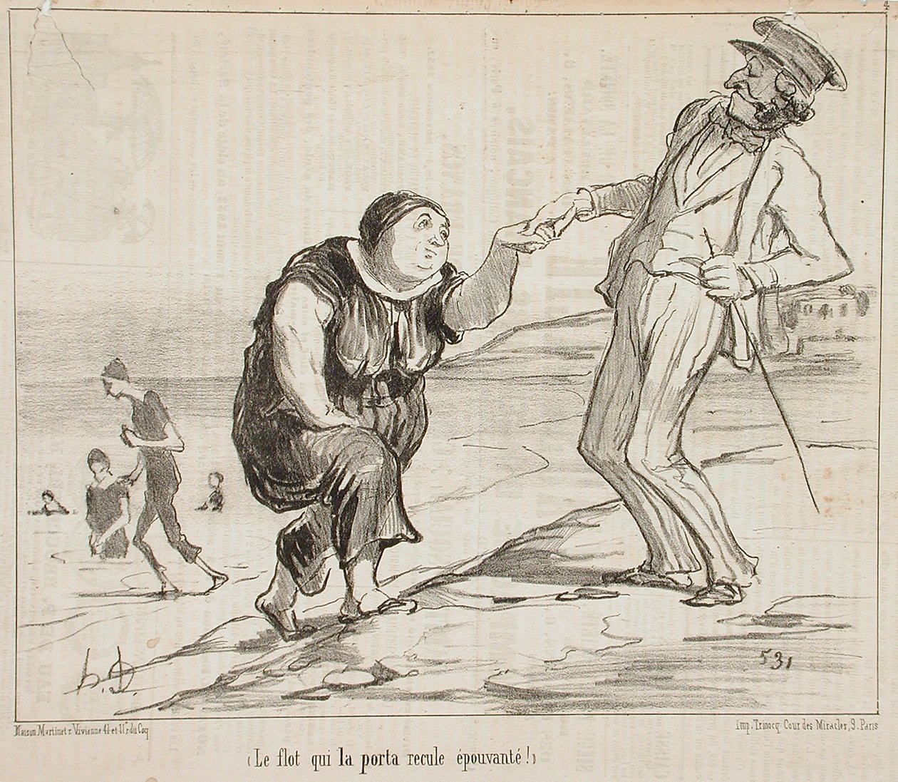 Le Flot qui la porta av Honoré Daumier