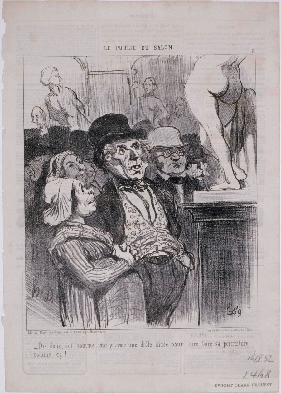 Le Public du Salon- Dis donc, nothomme, faut-y... av Honoré Daumier