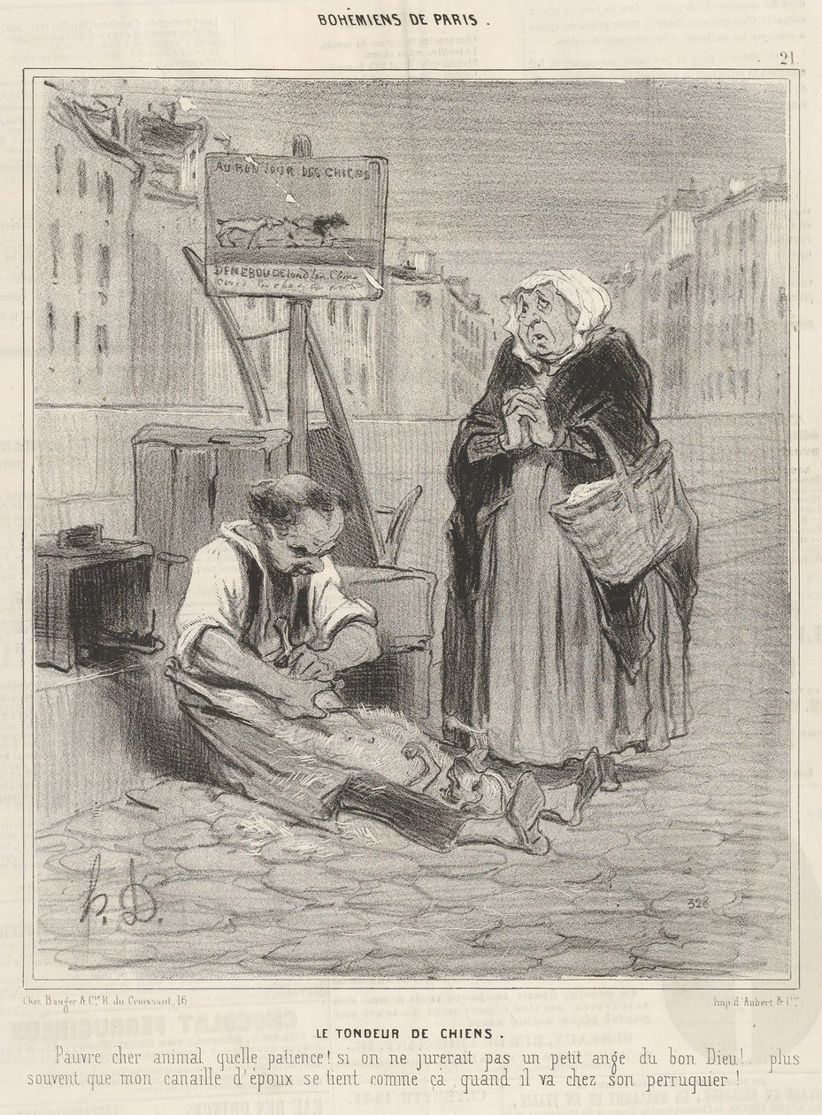 Le Tondeur de chiens av Honoré Daumier