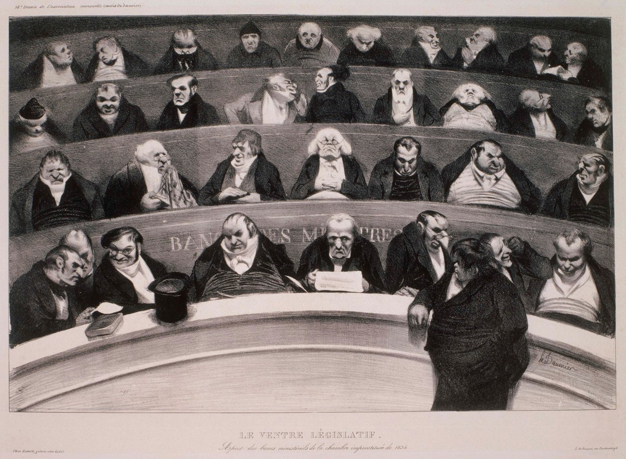 Den lagstiftande magen av Honoré Daumier