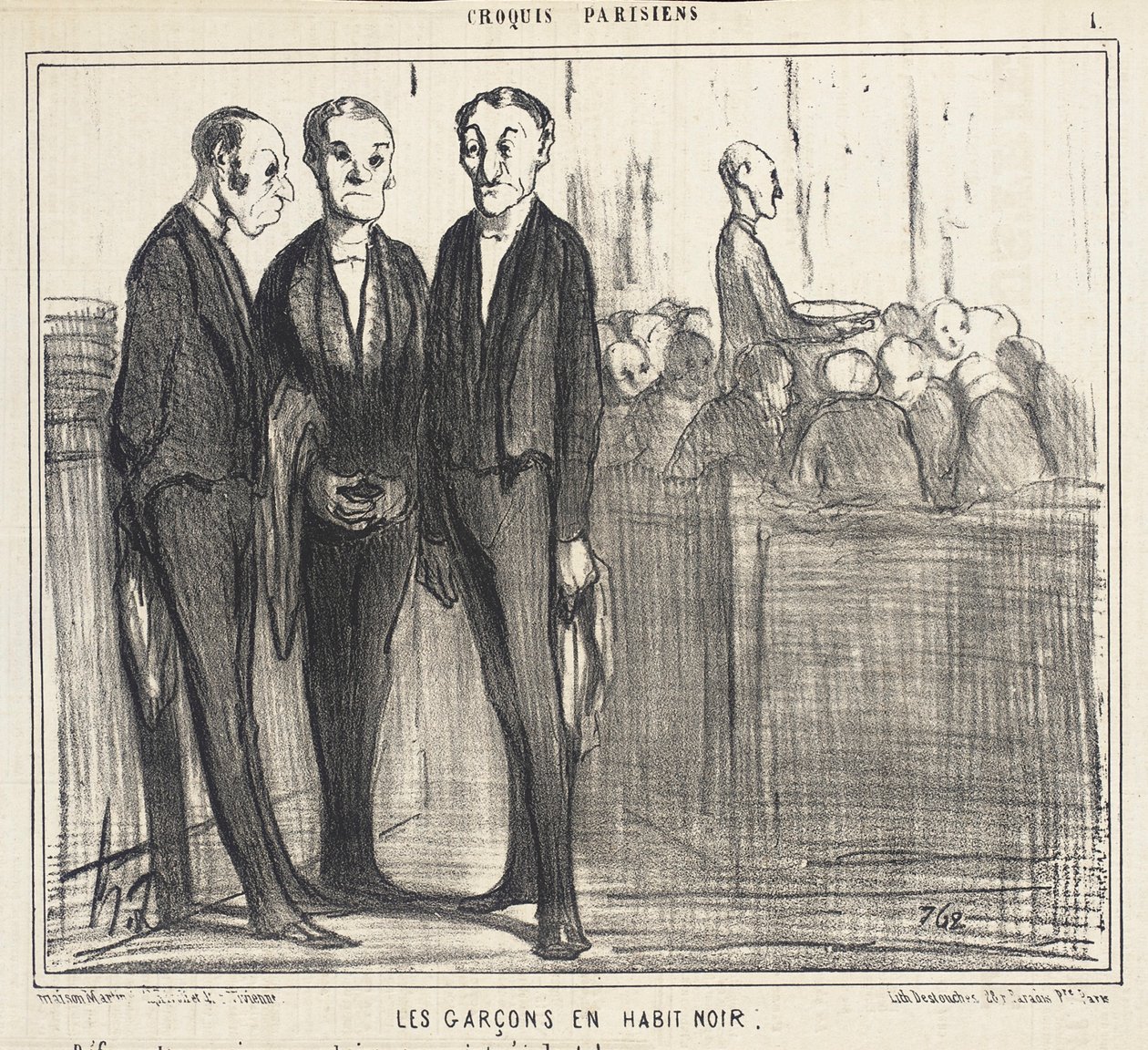 Les Garçons en habit noir av Honoré Daumier