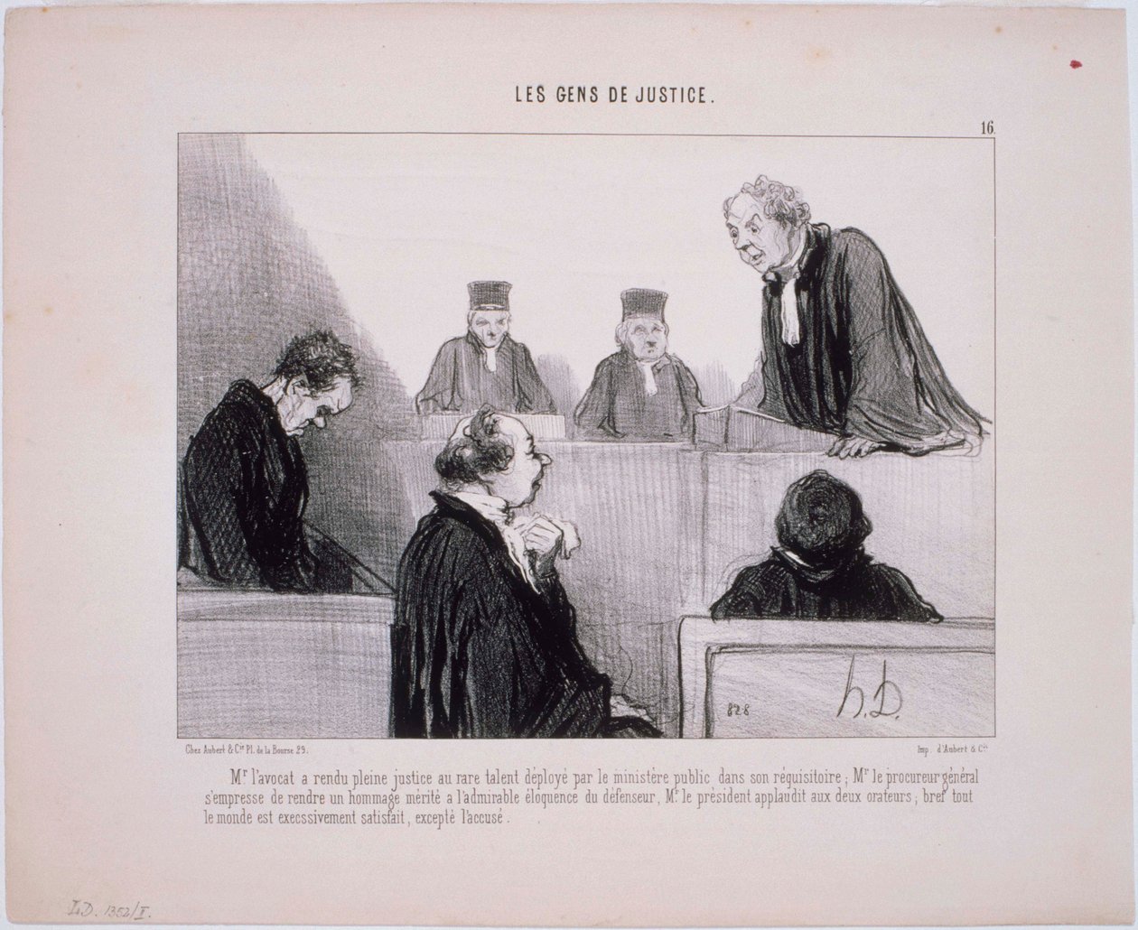 The Justice of People - Herr LAvocat gav full rättvisa ... av Honoré Daumier