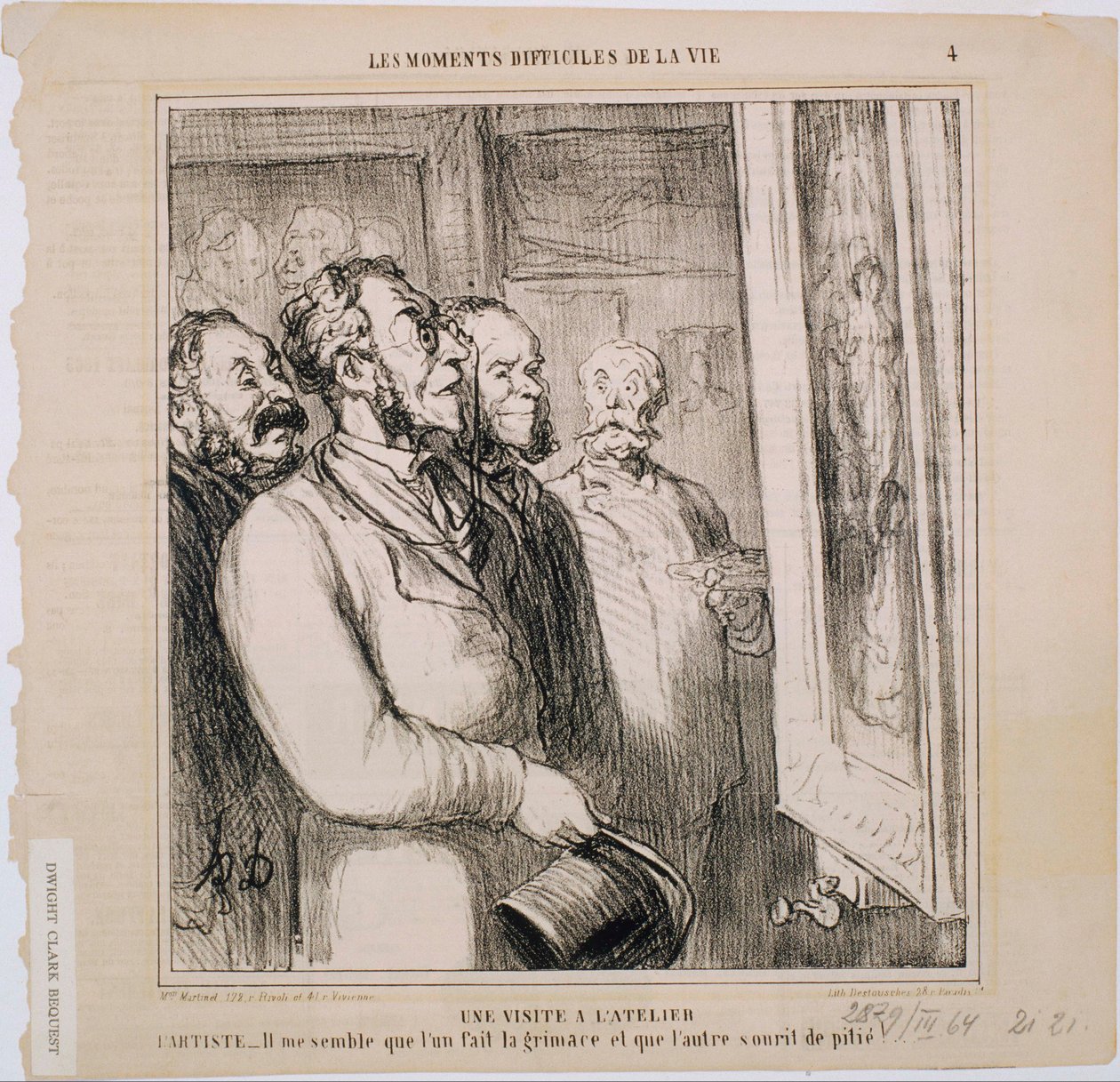 Les Moments Difficiles de la Vie- Une visite à latelier av Honoré Daumier
