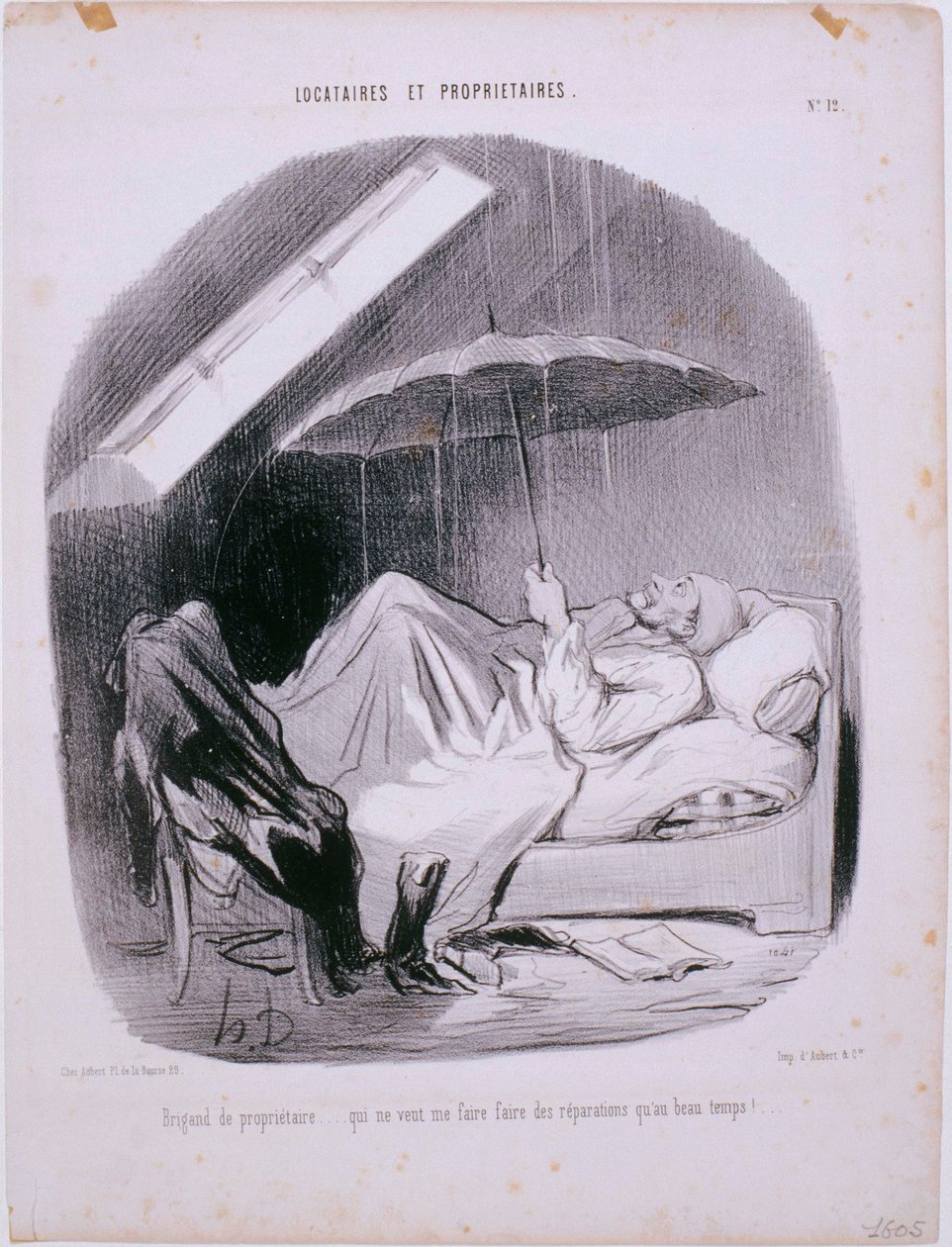 Locataires et Propriétaires- Brigand de Propriétaire... av Honoré Daumier