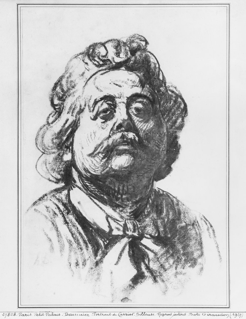 Porträtt av skulptören Albert Ernest Carrier-Belleuse, 1863 (kol på papper) av Honoré Daumier