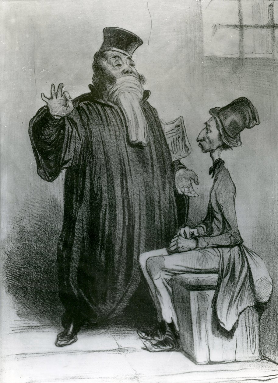 Robert-Macaire advokat, 1836 (litografi) av Honoré Daumier