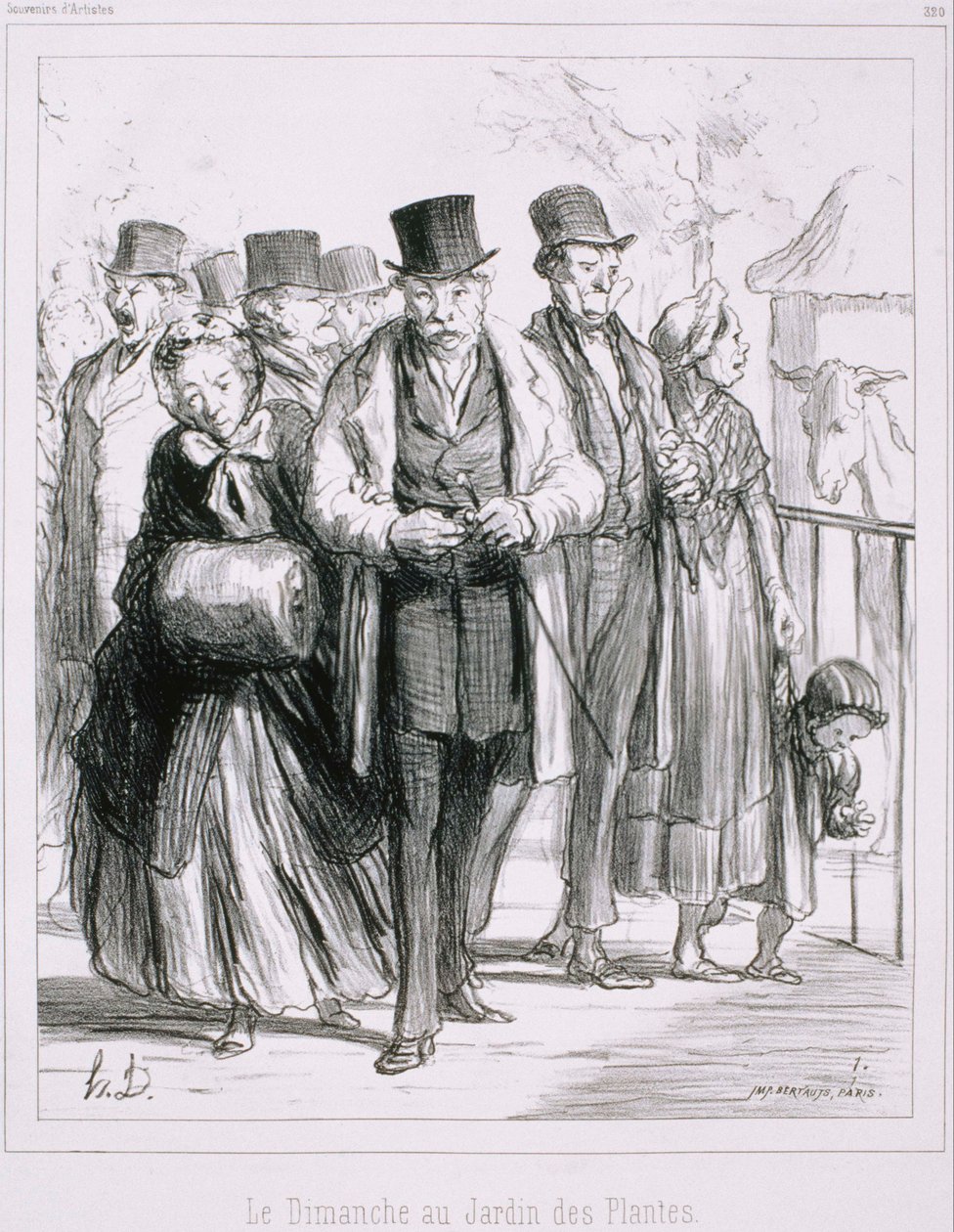 Souvenir dArtistes- Le Dimanche au Jardin des Plantes av Honoré Daumier