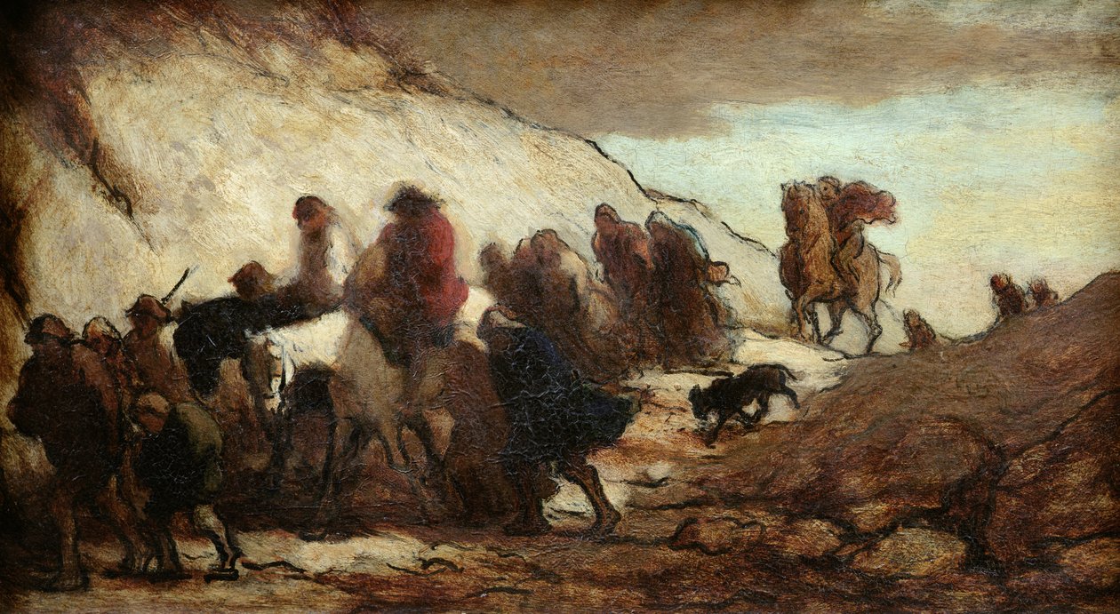 Flymlingarna eller emigranterna, c.1849-50 av Honoré Daumier