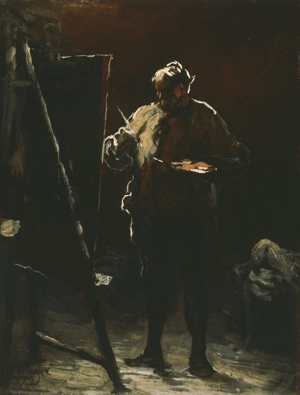 Målaren vid sitt staffli av Honoré Daumier
