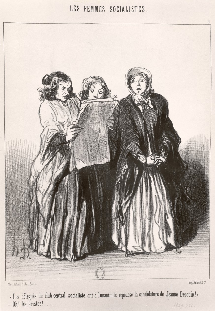 De socialistiska kvinnorna, 1849 av Honoré Daumier