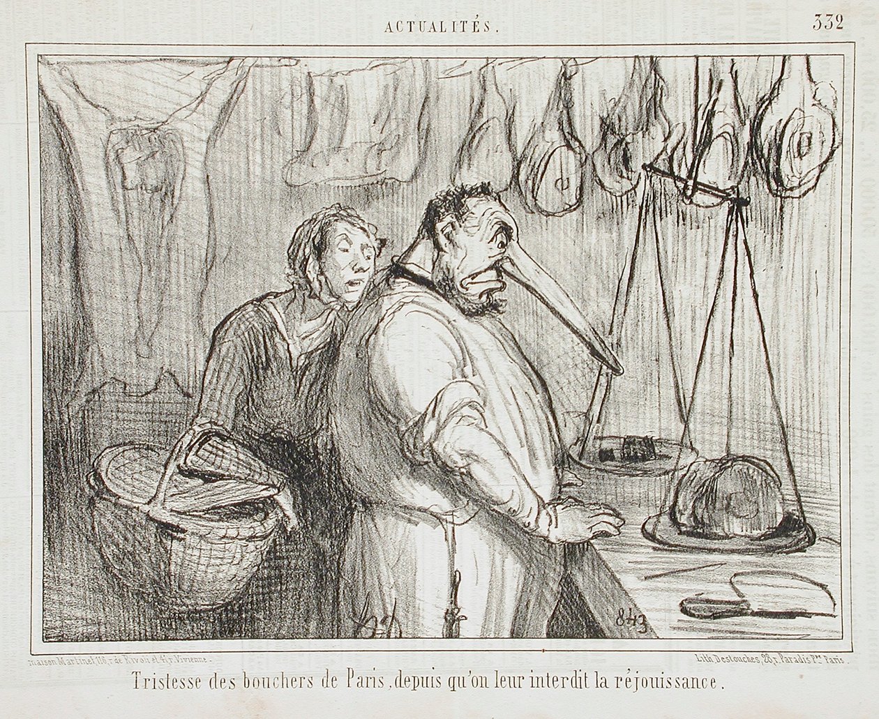 Tristesse des Bouchers de Paris av Honoré Daumier