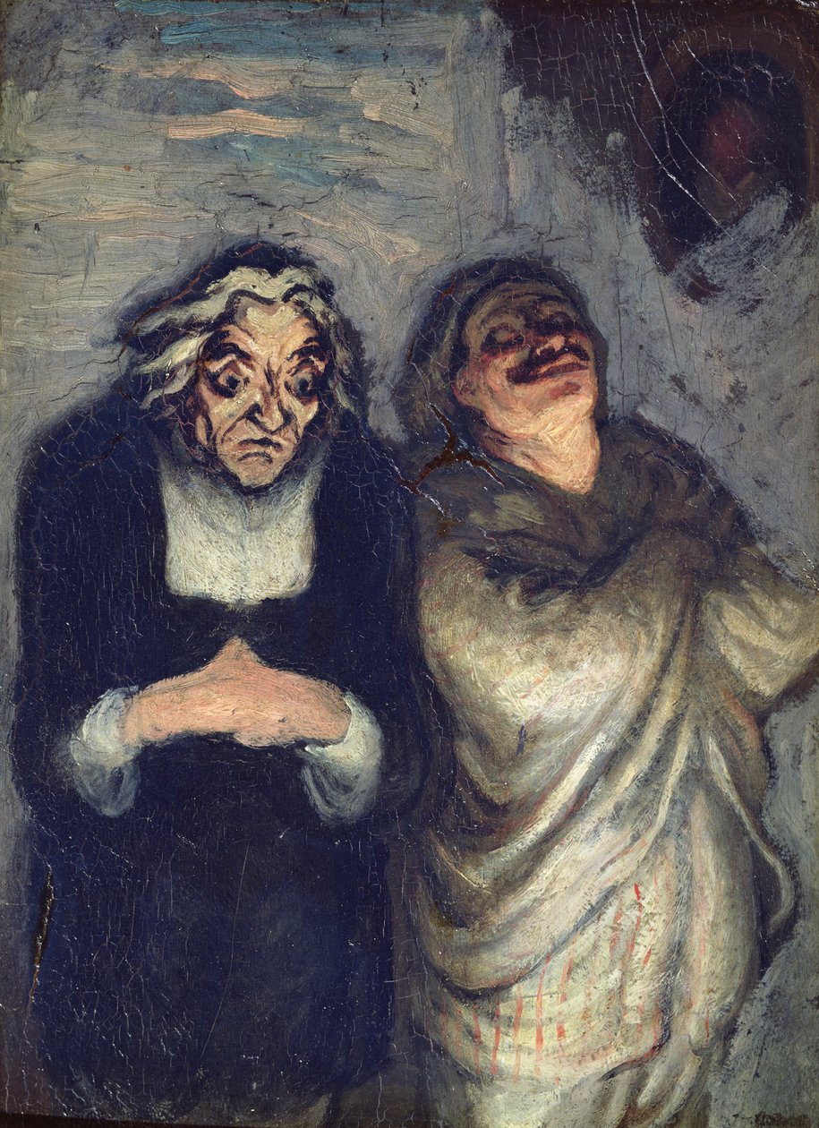 Un Scapin eller Sc ène de comédie, ca 1863-1865 (olja på trä) av Honoré Daumier