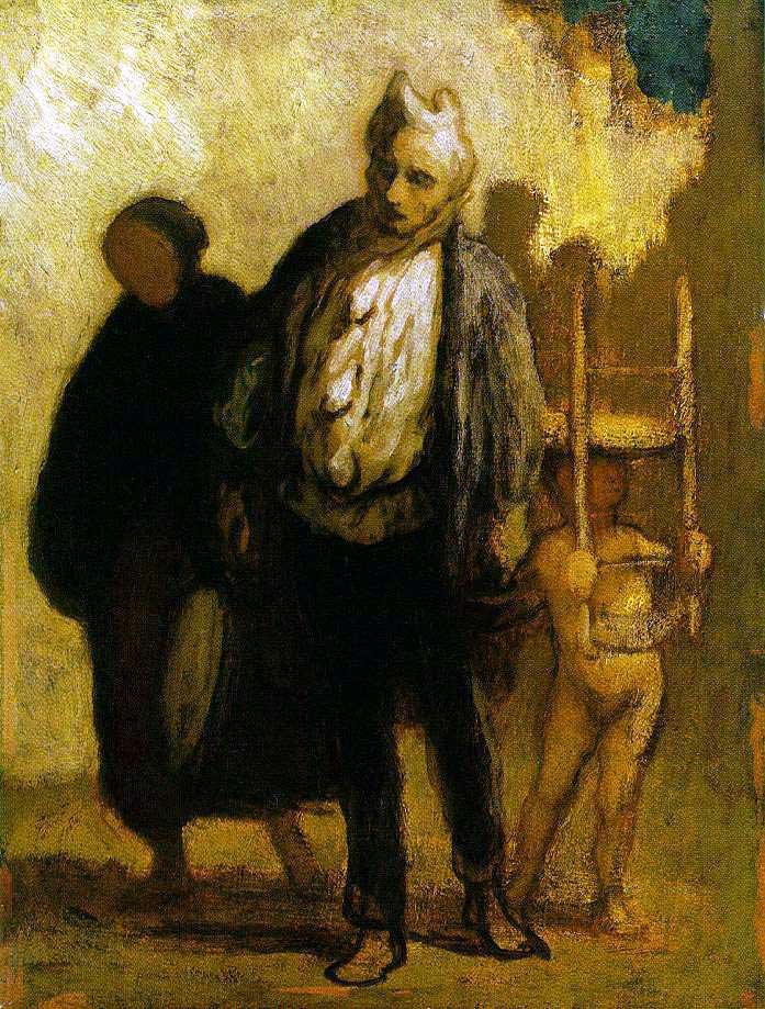 Wandering Saltimbanques av Honoré Daumier