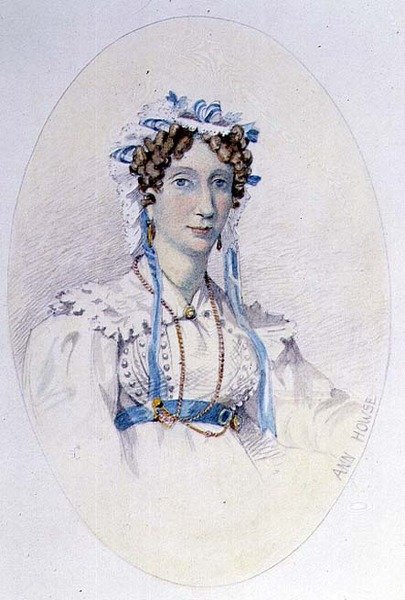 Porträtt av Ann Howse (akvarell, penna på papper) av Honor Charlotte Appleton