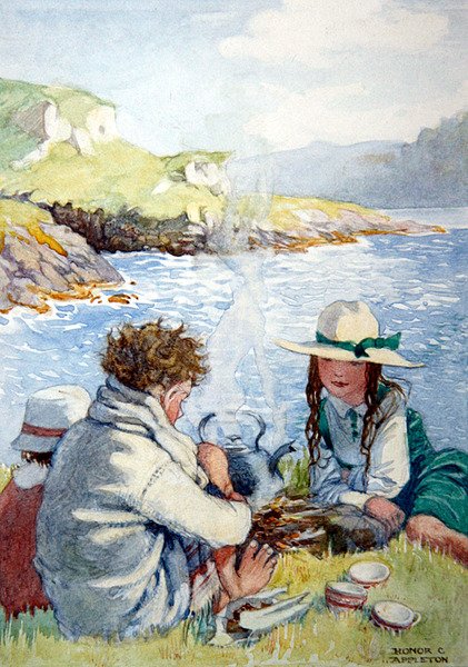 Sommar (akvarell på papper) av Honor Charlotte Appleton