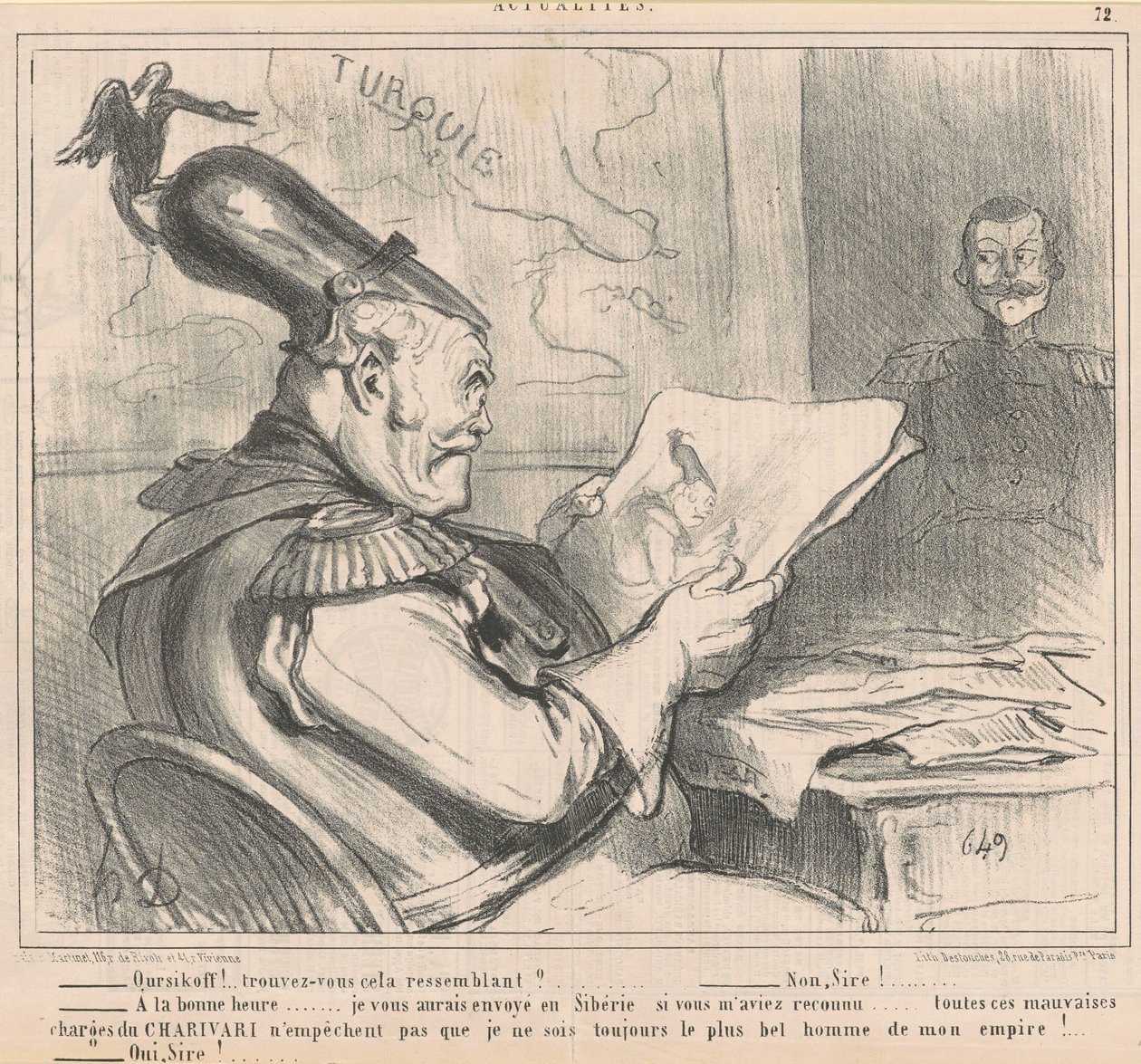 "-Ouriskoff!...finner du det likt?" från Nyheter av Honoré Daumier