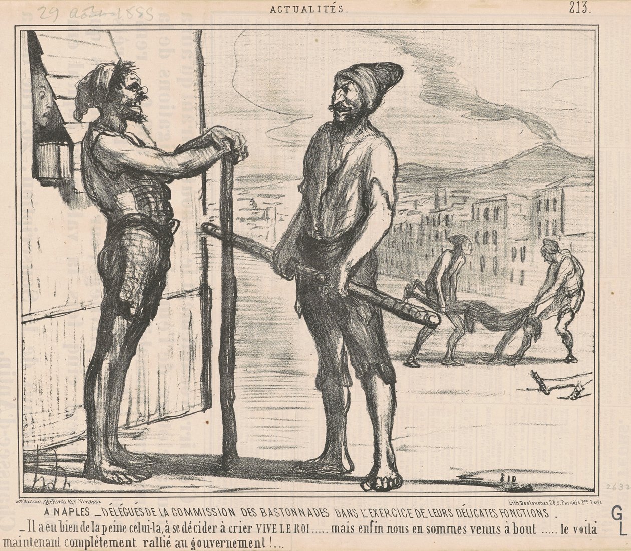 I Neapel: Delegater från kommissionen ... av Honoré Daumier