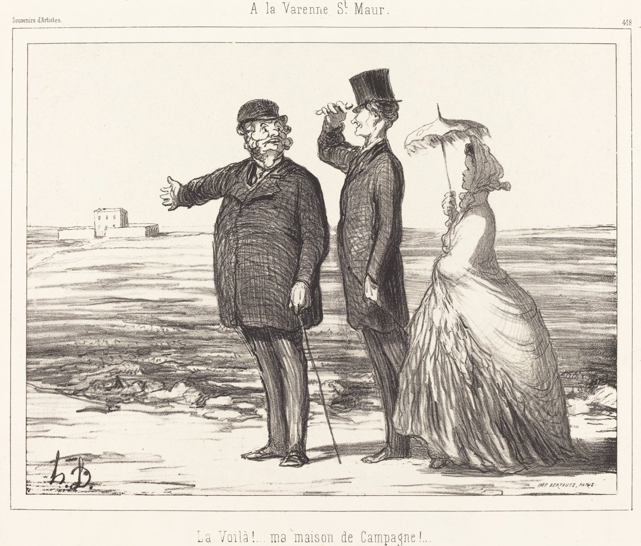 Vid Varenne Saint-Maur av Honoré Daumier