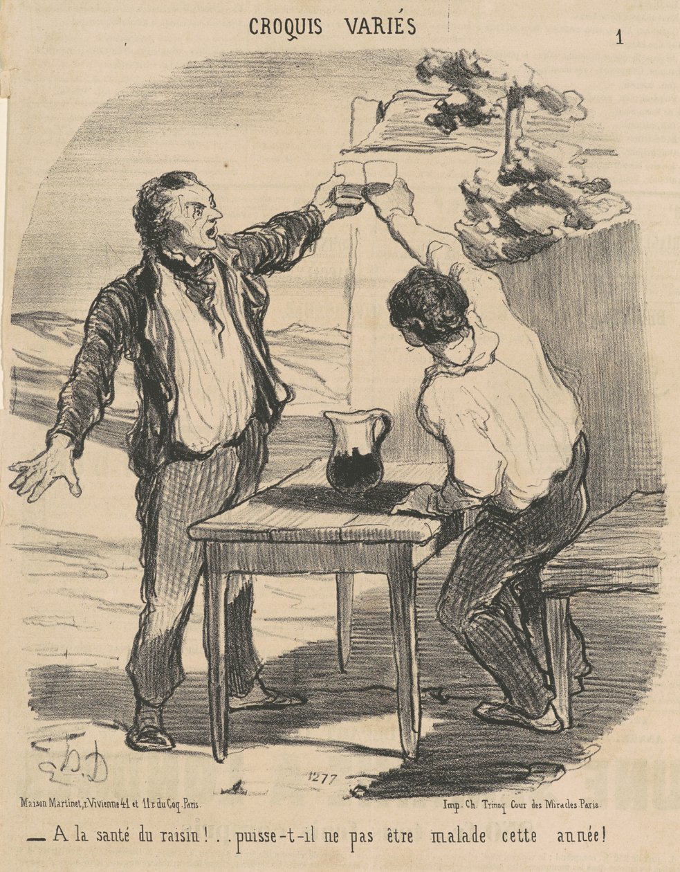 Till druvans hälsa! ... av Honoré Daumier