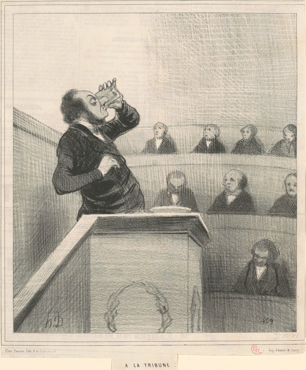 till tribunen av Honoré Daumier