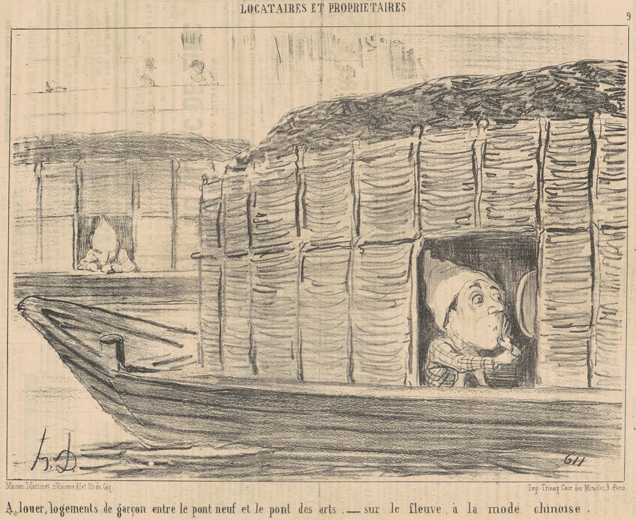 Uthyres, pojkboende mellan... av Honoré Daumier