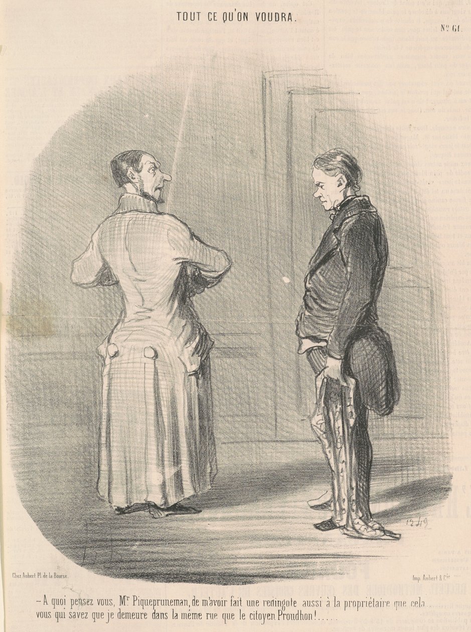 Vad tycker du, herr Piquepruneman, om att jag... av Honoré Daumier