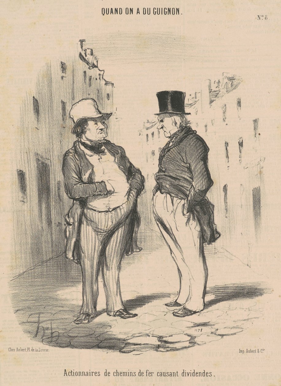 Järnvägsaktieägare orsakar utdelning av Honoré Daumier