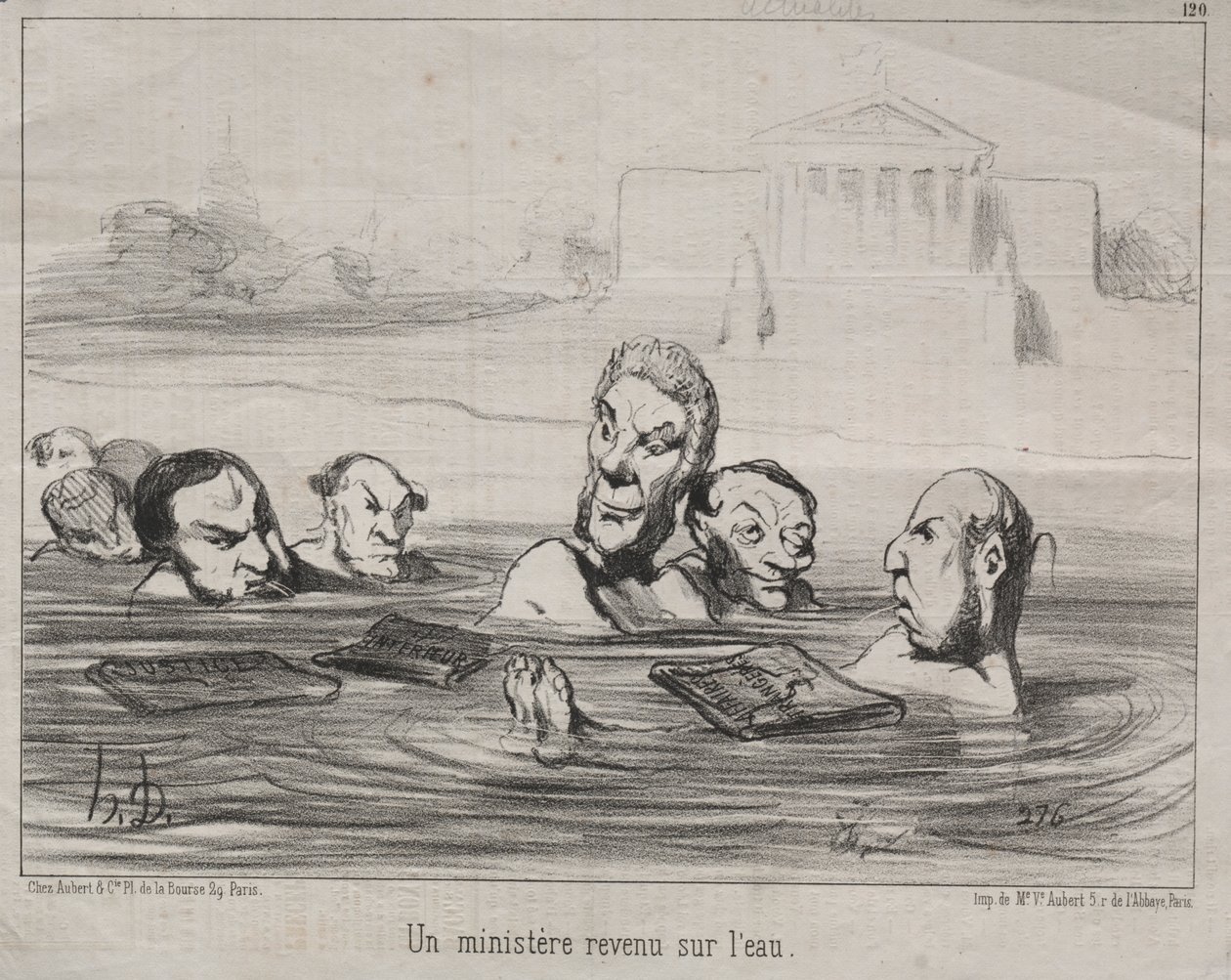 Aktualiteter (nr 120): En minister återvänder till vattnet av Honoré Daumier