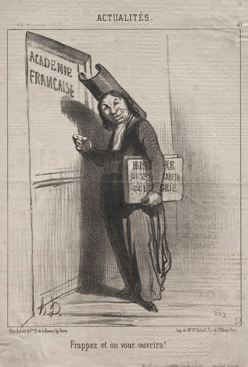Aktualiteter (nr 41): Knacka på så öppnas det för dig! av Honoré Daumier