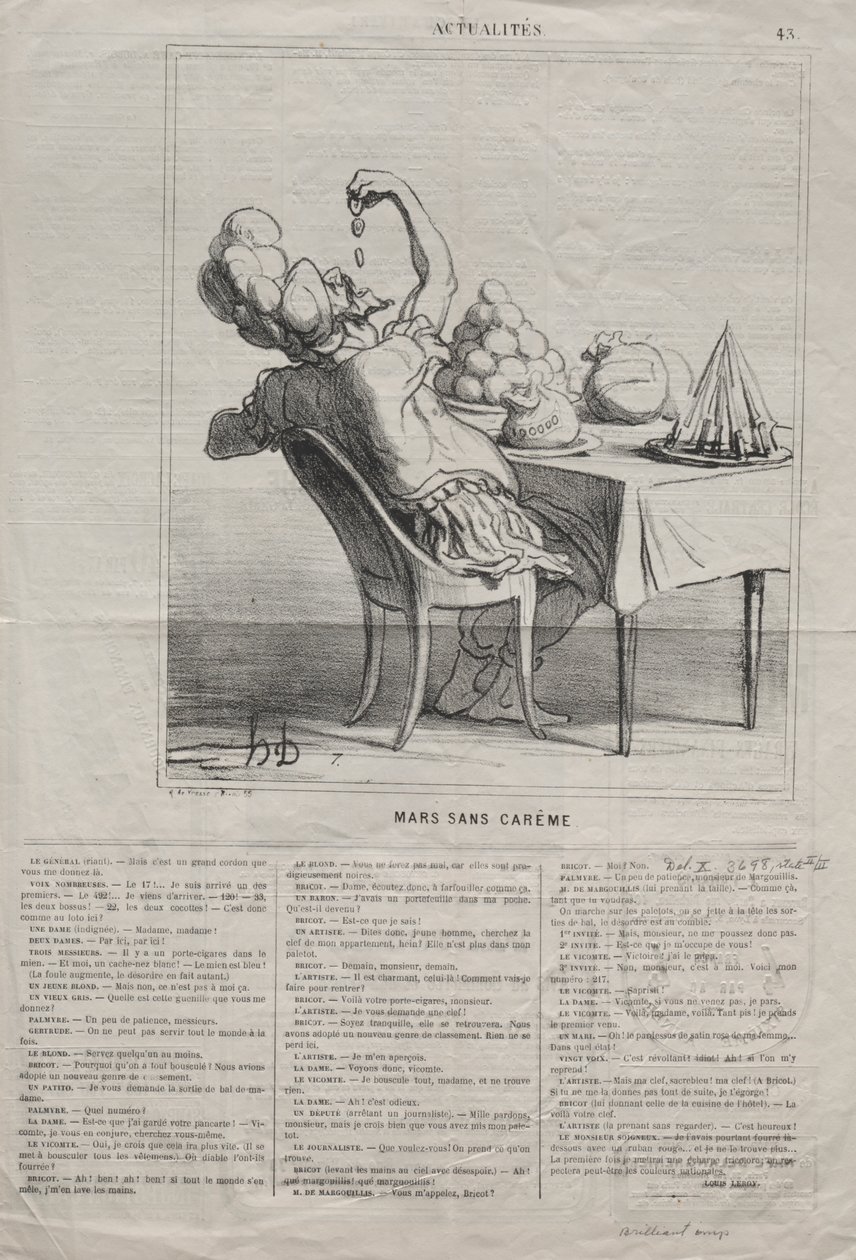Aktualiteter (nr 43): Mars utan fastan av Honoré Daumier