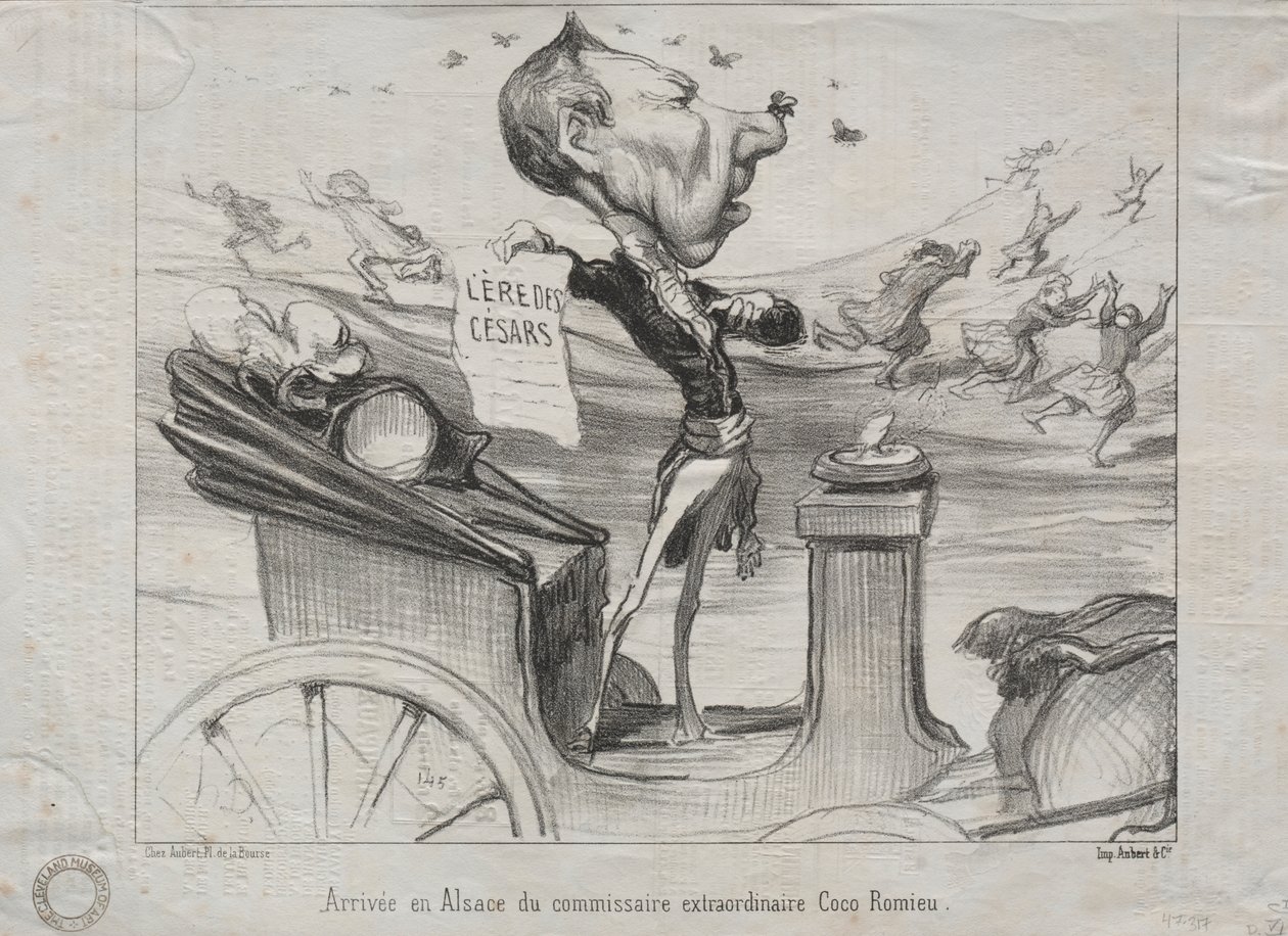 Aktualiteter (nr 81): Ankomsten till Alsace av den extraordinära kommissarien Coco Romieu av Honoré Daumier