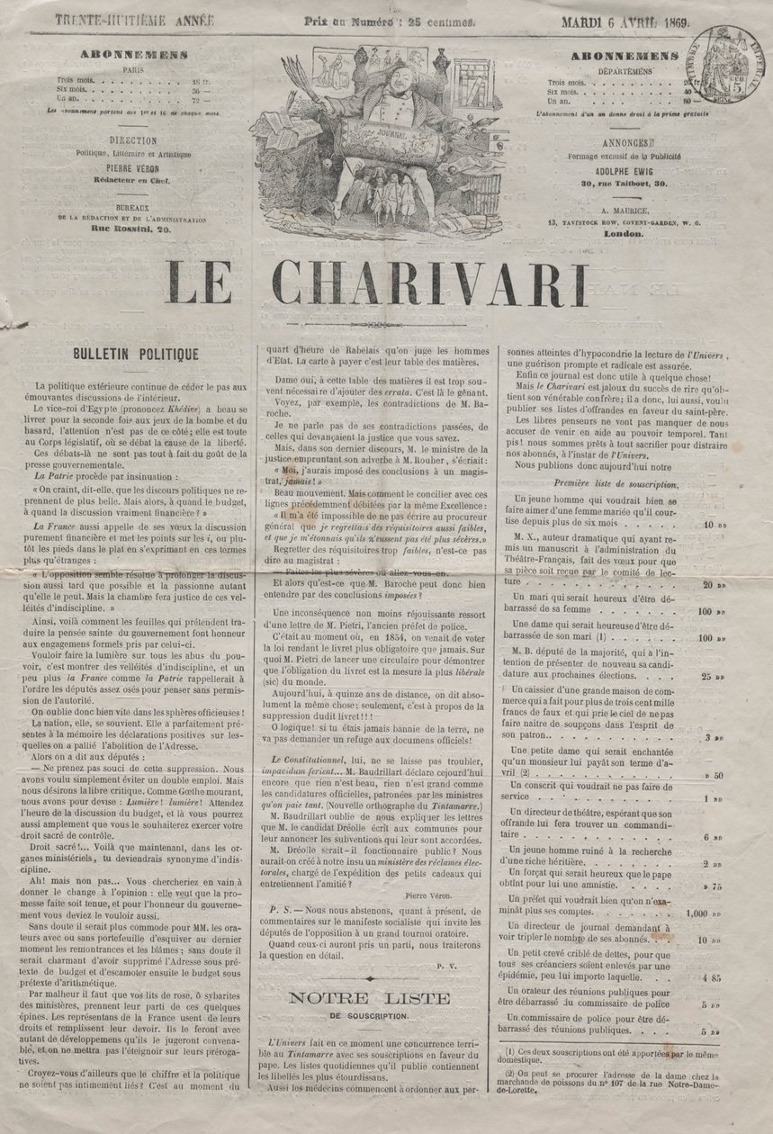 Aktualiteter nr 64: Svårigheter att bli slank, 1869. av Honoré Daumier