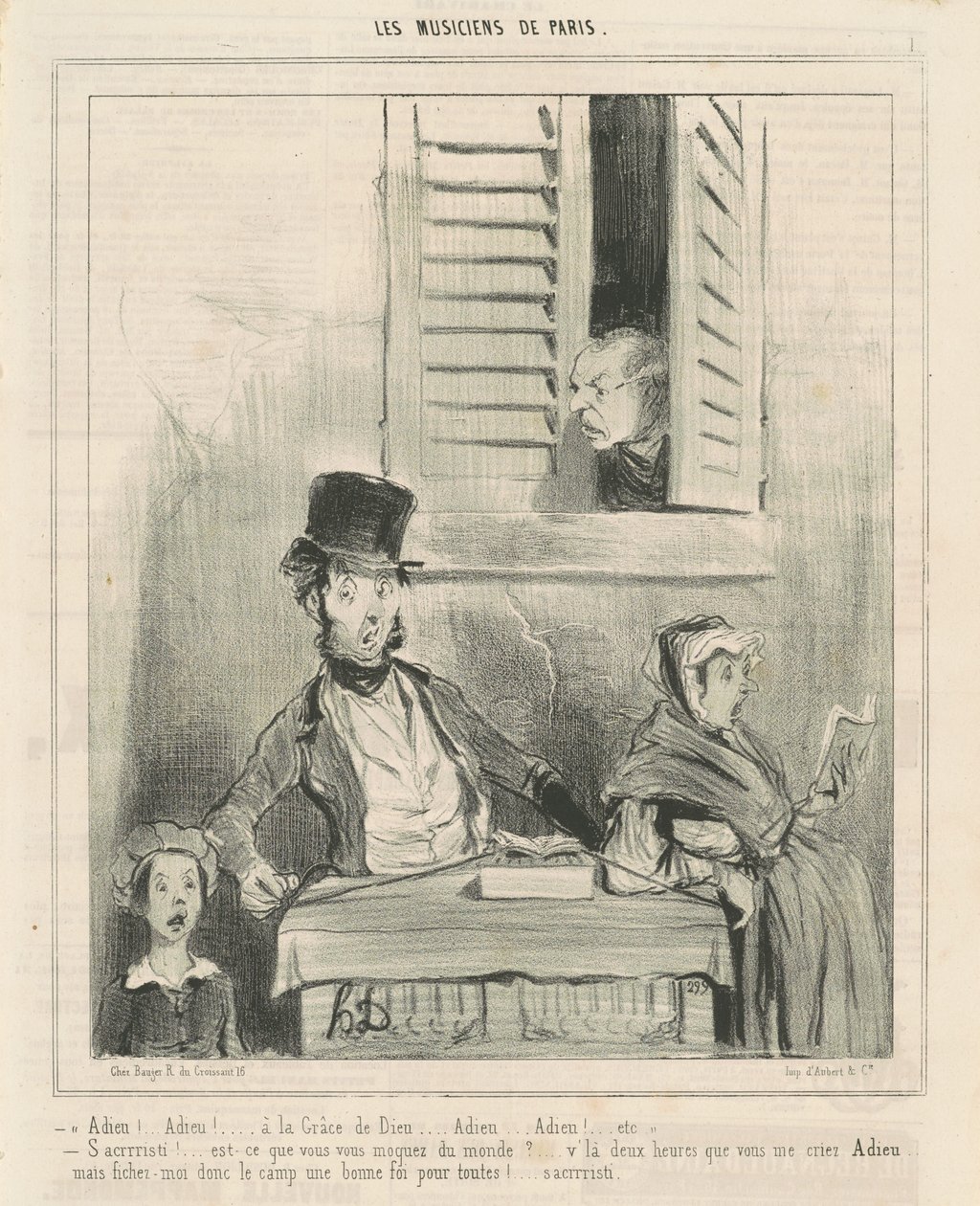 Adjö! ... På Guds nåd ... av Honoré Daumier