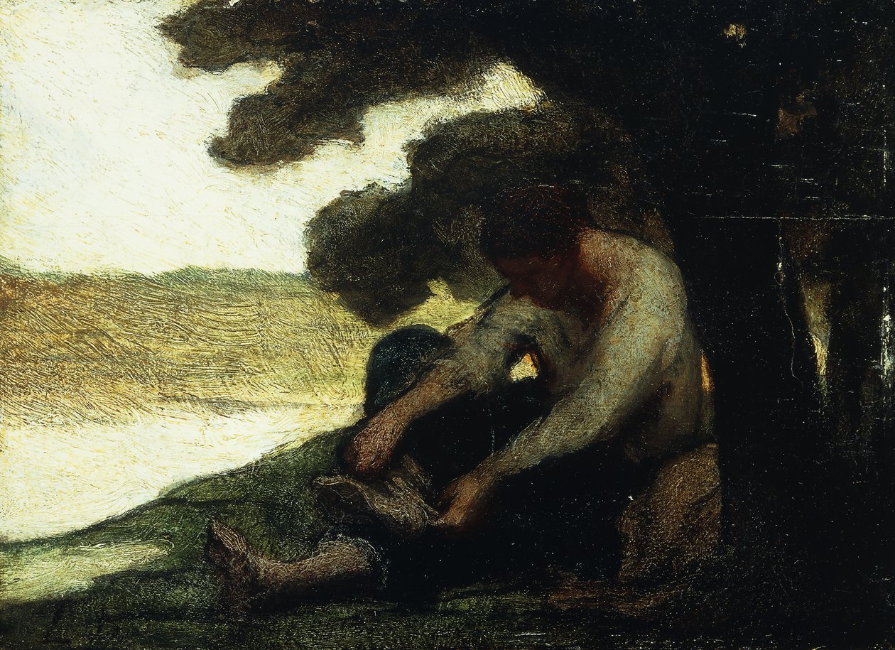 Efter simningen; Apres le Bain, ca 1846 av Honoré Daumier