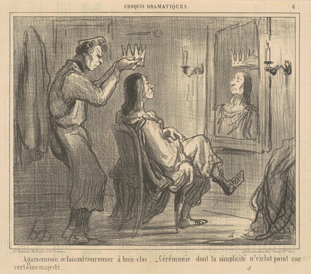Agamemnon kröns bakom stängda dörrar av Honoré Daumier