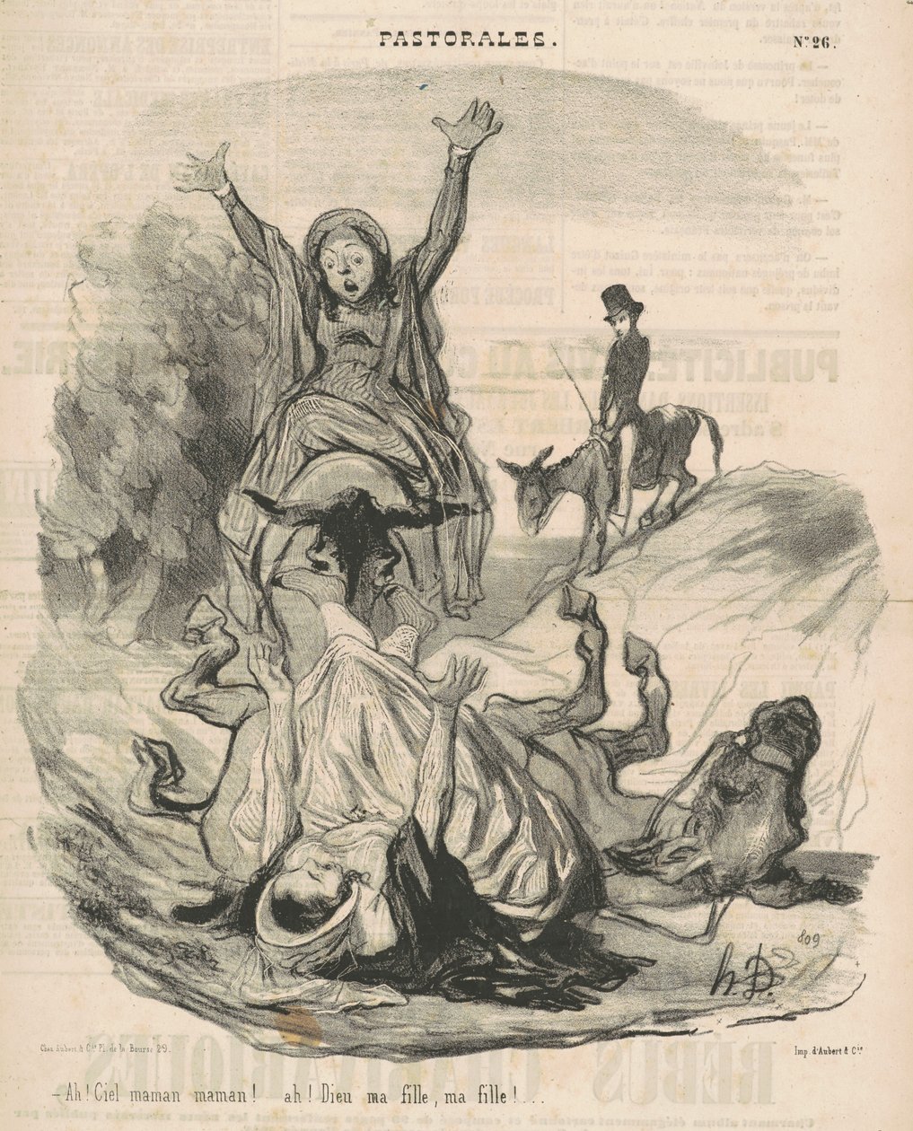 Ah! Himla mamma mamma... Ah! Gud min dotter... av Honoré Daumier