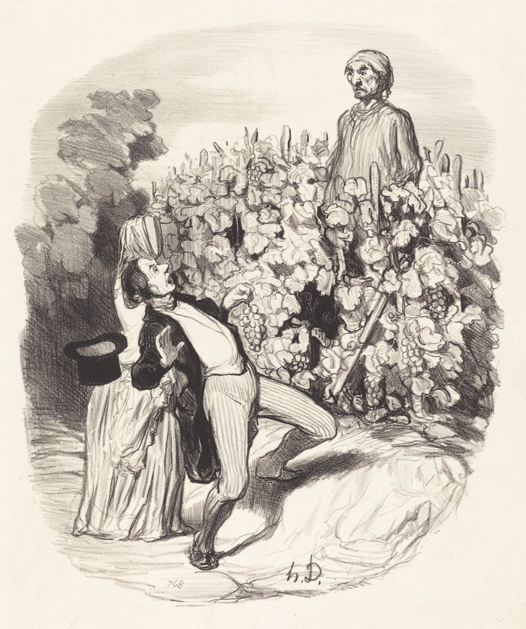 Ah! Saperlotte, jag tror vi är i kläm! av Honoré Daumier