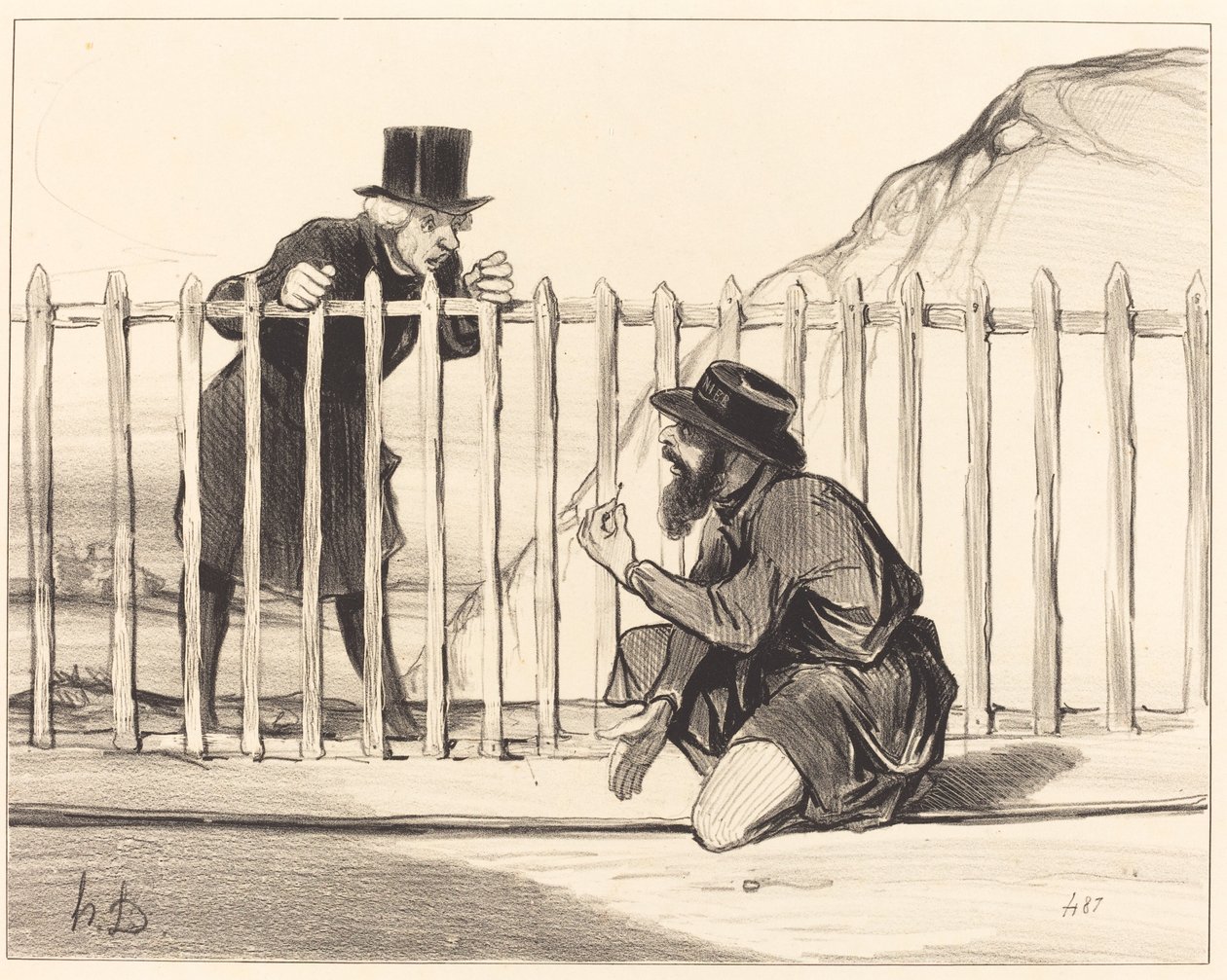 Ah! Tja... konvojen... kan smickra sig själv för att undkomma den... av Honoré Daumier