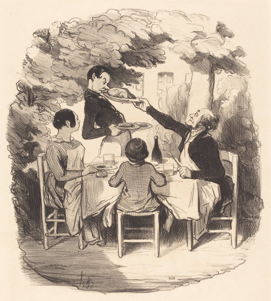 Ah! det är fräscht... men inte du, pojke... av Honoré Daumier