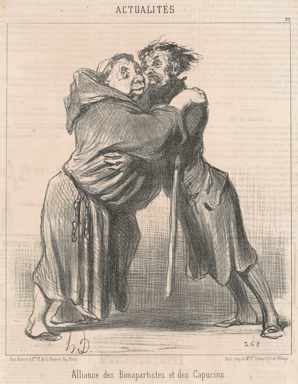 Allians av bonapartister och kapuciner av Honoré Daumier