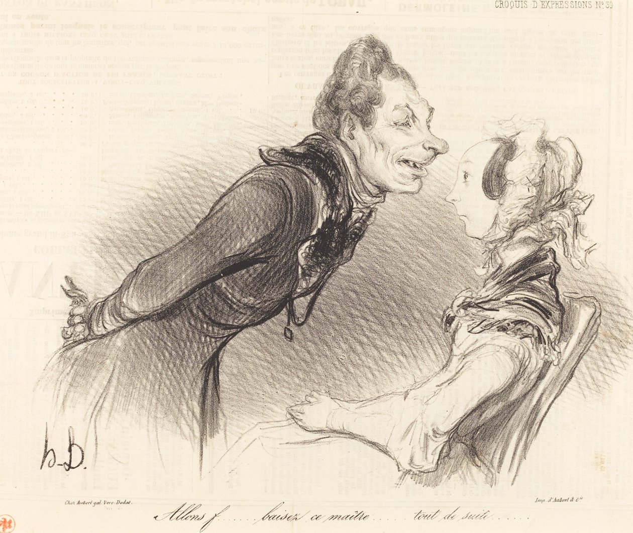 Kom igen... fan den här mästaren... just nu... av Honoré Daumier