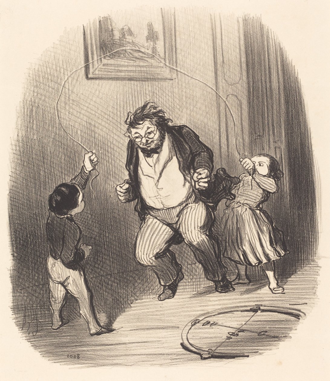Kom igen, pappa... mer... trettiotvå varv!... av Honoré Daumier