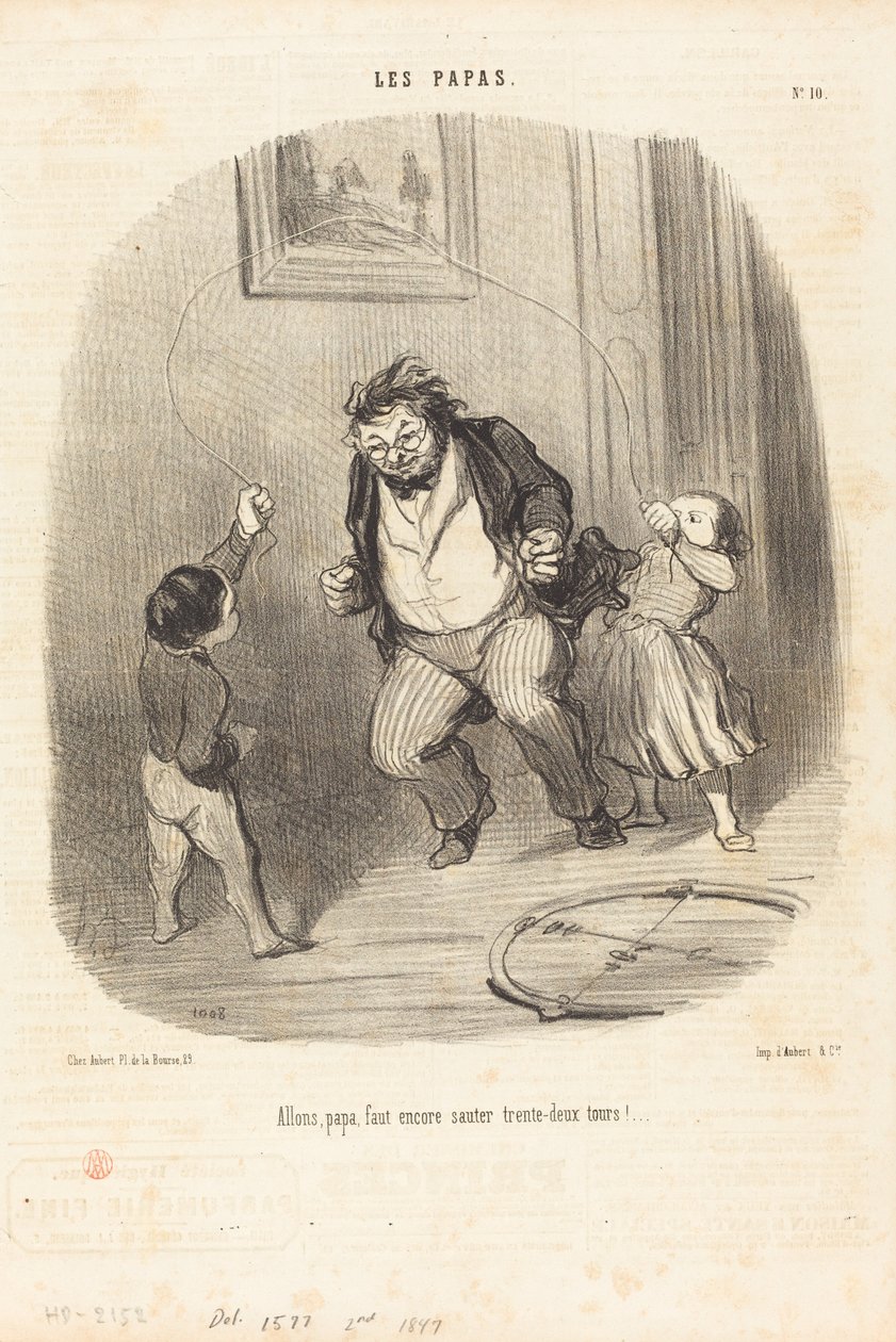 Kom igen, pappa... mer... trettiotvå varv!... av Honoré Daumier