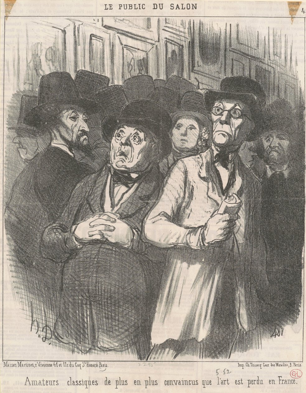 Övertygade klassiska entusiaster av Honoré Daumier