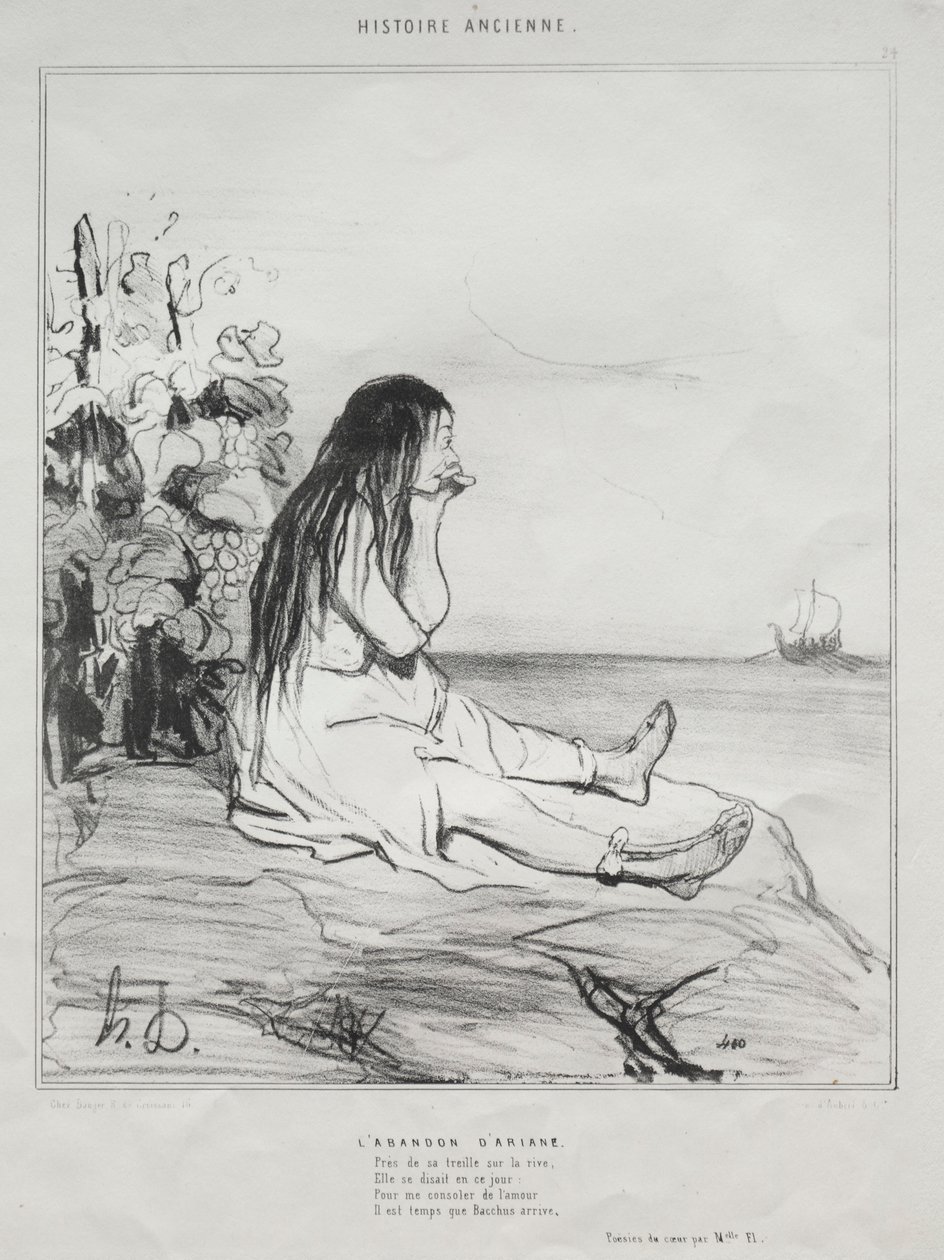 Ancient History, skylt 24: The Abandonment of Ariadne, 4 september 1842. av Honoré Daumier