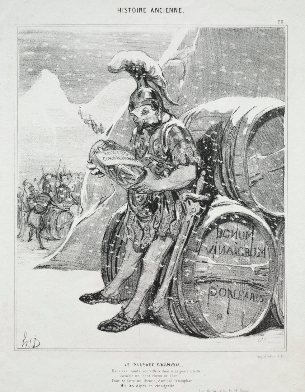 Ancient History, plåt 28: Hannibals passage av Honoré Daumier