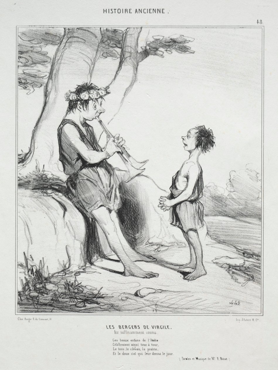 Ancient History, skylt 48: The Shepherds of Virgil, 31 december 1842. av Honoré Daumier